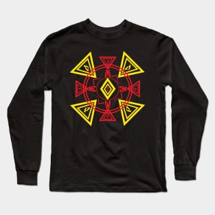 Magic runes  Mystical geometry sign  Alchemy mystical symbol Long Sleeve T-Shirt